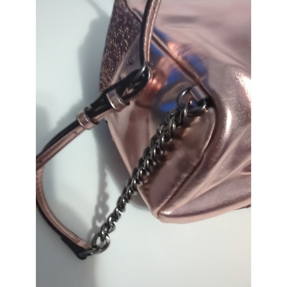 Victoria Secret Sparkly Pink Mini Backpack Sequins Metallic Pink Party City club - Picture 15 of 16
